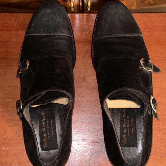 To Boot Suede Double Monk Strap Dress Shoes - Picture 5 of 8